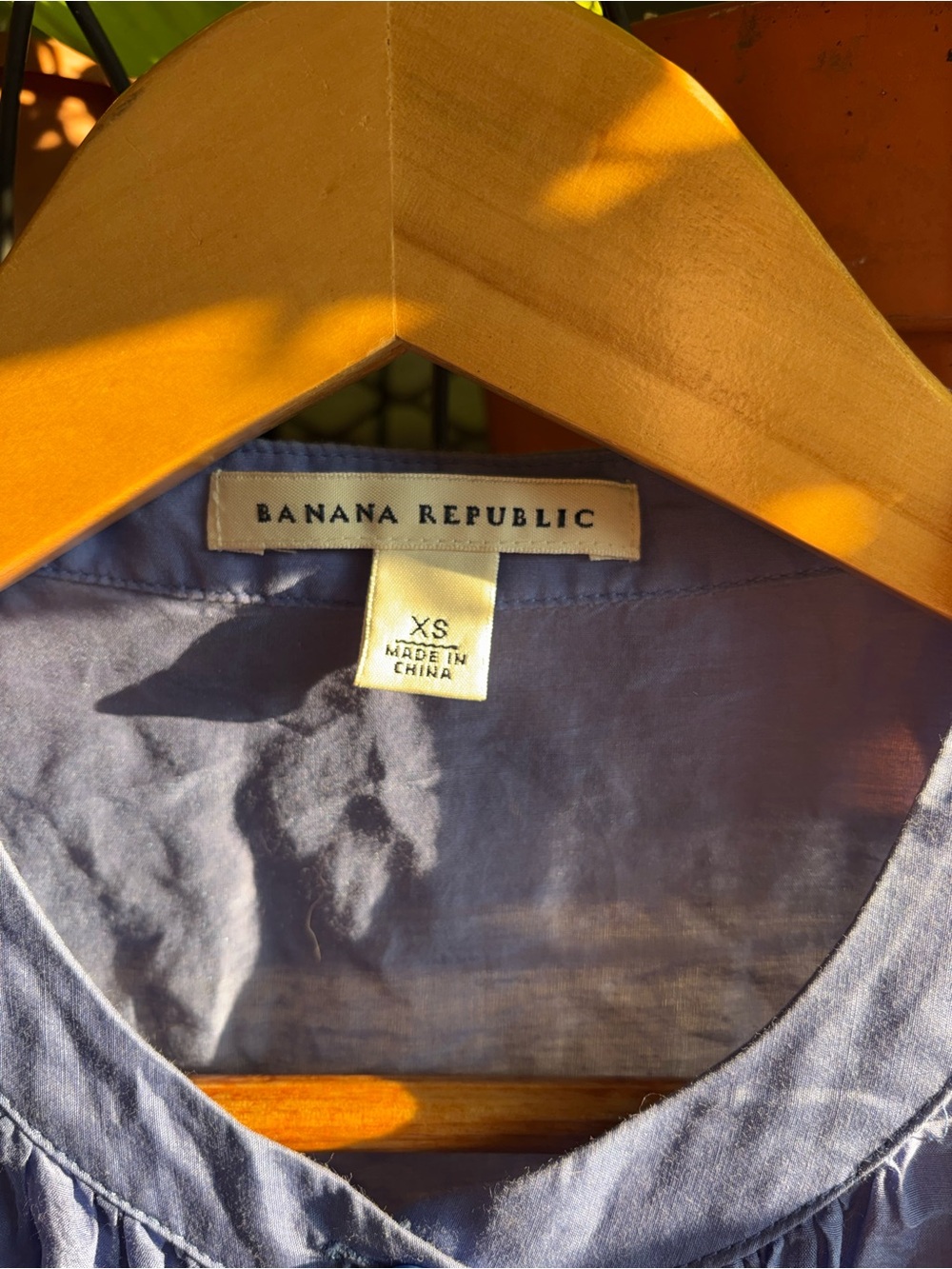 Banana Republic Powder Blue Button-Up Blouse